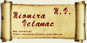 Miomira Velanac vizit kartica